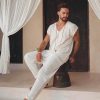 Off White Men's Boho Cargo Pants Raw Edge