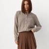 Cashmere Yak Cardigan Women Luxury Button Up Knitwear