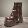 Women S Platform Combat Boots: Non Slip Motorcycle